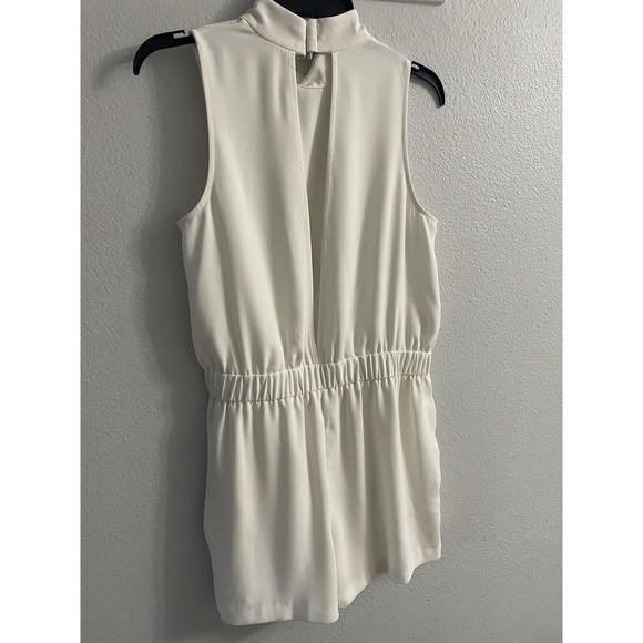 Topshop Romper Jumpsuit Cream Size 8 Pockets - Picture 10 of 12